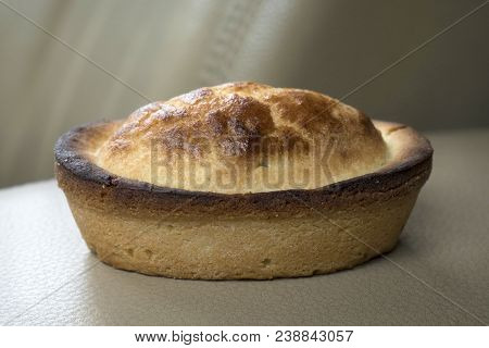 Traditional In Apulia Type Of Filled Italian Pastry, Pasticciotto, Isolated On White Background