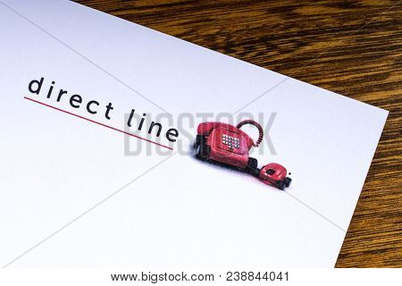 London, Uk - March 27th 2018: A Close-up Of The Direct Line Company Logo, Pictured On A Letterhead, 