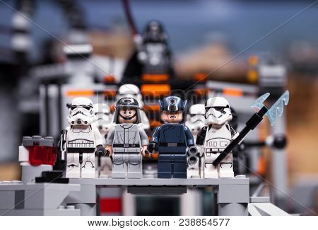 RUSSIA, April 12, 2018. Constructor Lego Star Wars. Episode IV, Squad of stormtroopers