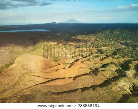 Landscape Of Central America Country Aerial Drone Above View