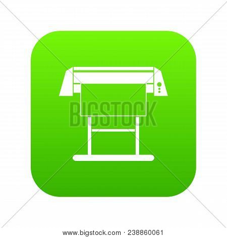 Large Format Inkjet Printer Icon Digital Green For Any Design Isolated On White Vector Illustration