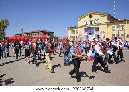 Slavyansk-on-kuban, Russia - May 1, 2018: Celebrating The First Of May, The Day Of Spring And Work. 