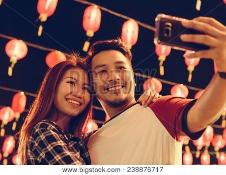 Asian couple at Chinese fastival