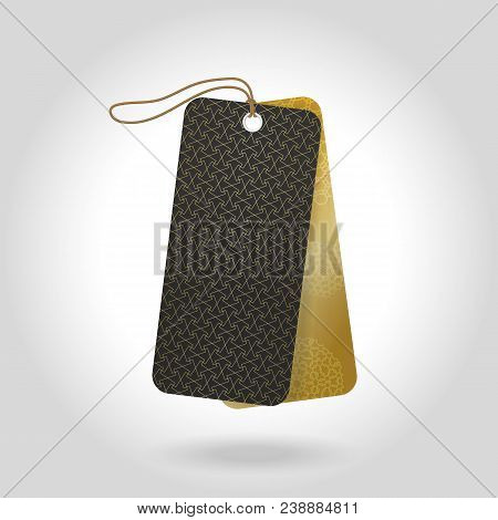 Labels With Golden Pattern, Template Vintage Set Of Arabic Style Backgrounds For Design Labels. Stoc