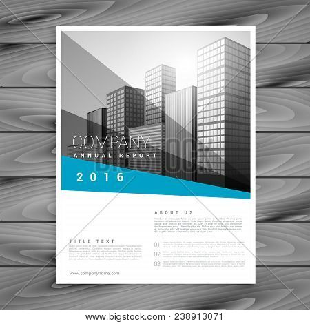 Comnpany Annual Report Flyer Brochure Template Vector