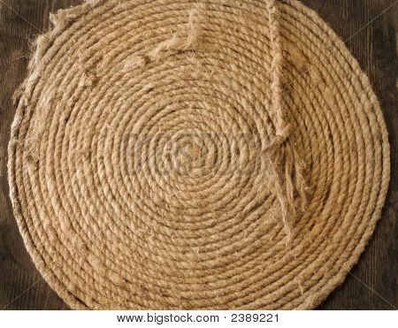 Coiled Line Of Boat Rope