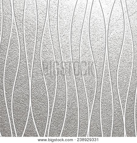 Abstract Grey Waves Background. Vector Graphic Art Wavy Design - Stock Vector