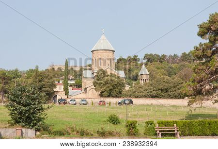 Mtskheta, Georgia- August 17, 2013: Samtavro Transfiguration Orthodox Church And Nunnery Of St. Nino