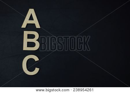 Abc Wooden Laser Cut Letters Isoalted Flat Alphabet A, B, C Children Education School