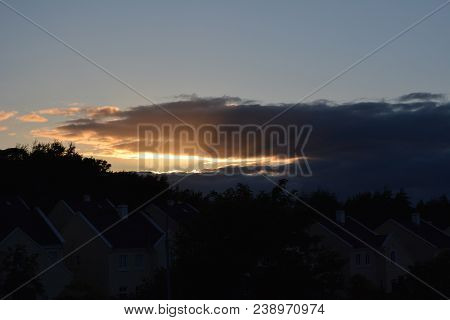 Magic Sunset In Galloway City In Ireland