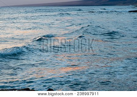 Sunset Views With Rocks And Water From Halape Beach Along The Puna Coast Trail In Hawaii Volcanoes N