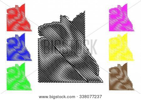 Graham County, Arizona (u.s. County, United States Of America,usa, U.s., Us) Map Vector Illustration