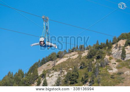 Canillo, Andorra : 2019 December 07 : People In The Restaurant Roc De Bruixes, Having Fun In Sunny D