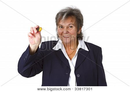 Kvindelige Senior skrivning