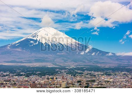Gotemba City, Japan with Mt. Fuji.