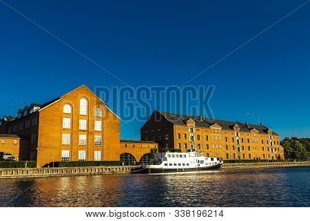 View At Old Traditional Builsings At Port Of Copenhagen In Denmark