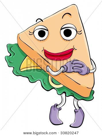 Illustration des komischen cartoons essen