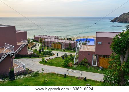 Seaside Luxury House At Summer Day