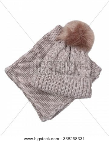 Hat And Snood On A White Background