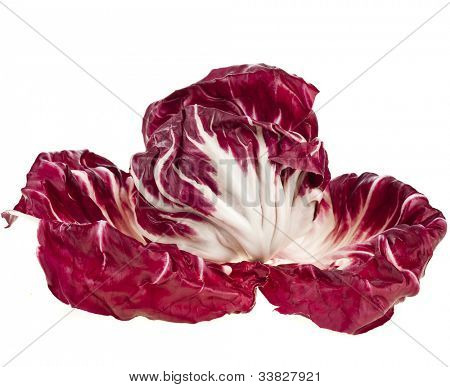 Rojo COL Radicchio Rosso aislado en blanco