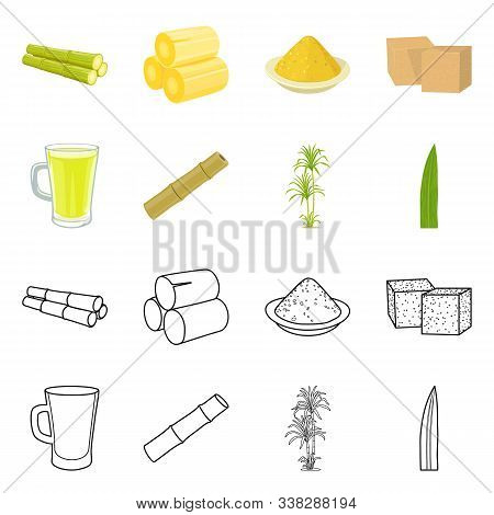 Isolated Object Of Production And Farm Logo. Set Of Production And Agriculture Vector Icon For Stock