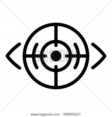 Laser Eye Correction Icon. Outline Laser Eye Correction Vector Icon For Web Design Isolated On White