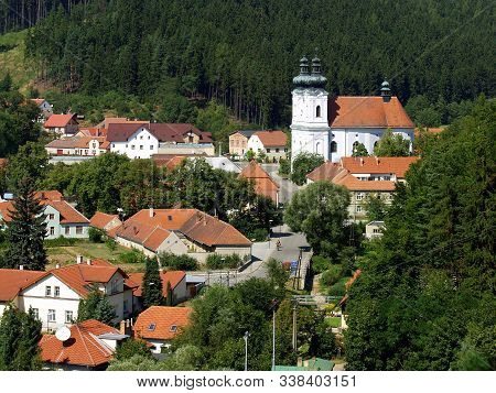 Pilgrimage Church Of The Virgin Mary In Town Sloup. Czech Republic, South Moravia.