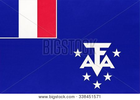 French Southern And Antarctic Lands. Taaf Official Textile Flag.