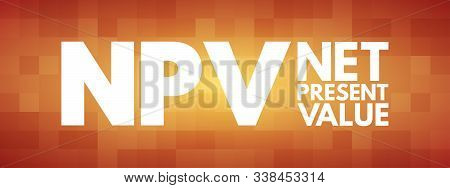 Npv - Net Present Value Acronym, Business Concept Background