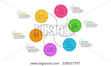 Finance, Pyramid Chart And Cashback Line Icons Set. Infographic Timeline. Salary Employees, Diagram 