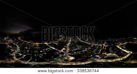 360 Vr, Patong City Night Cars And Bikes Traffic In Thailand Phuket Island