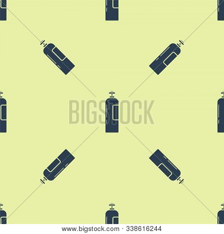 Blue Industrial Gas Cylinder Tank For All Inert And Mixed Inert Gases Icon Isolated Seamless Pattern