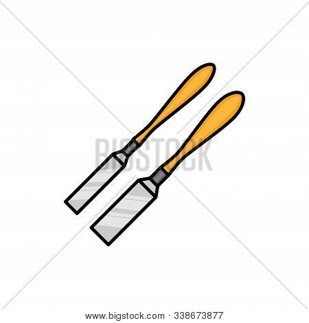 Chisel Flat Illustration. Icon For Design And Web.