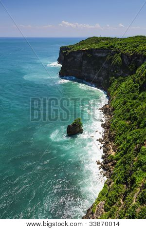 Pohled na Pura Uluwatu Temple