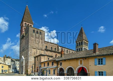 Saint-philibert De Tournus Is A Medieval Church, The Main Surviving Building Of A Former Benedictine