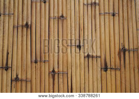Textured Antique Brown Bamboo Background,nature Background, Copy Space