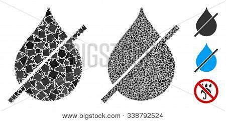 Dry Icon Composition Of Uneven Elements In Variable Sizes And Shades, Based On Dry Icon. Vector Uneq