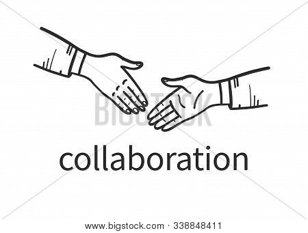 people handshake drawing