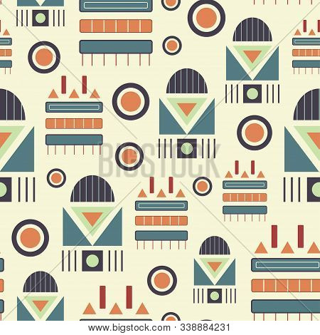 Geometric Vector Tribal Seamless Repeat Pattern Tile