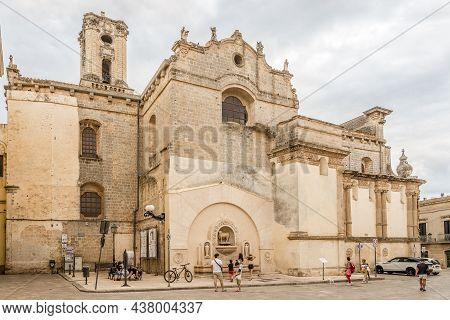Nardo,italy - September 4,2021 - View At The Church Of San Domenico In  Nardo. Nardo Is A Town And C