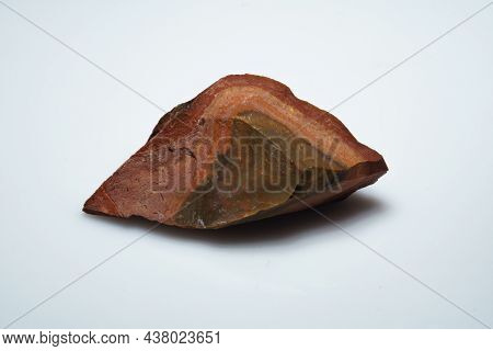 Natural Jasper Mukaite Ore On The Background