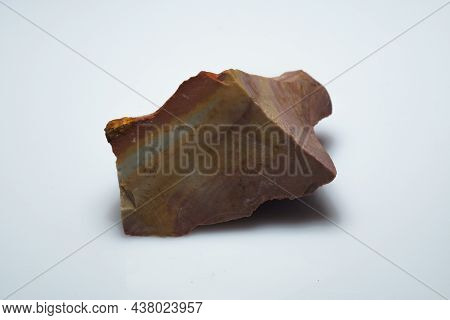 Natural Jasper Mukaite Ore On The Background