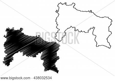 Ranchi District (jharkhand State, Republic Of India, South Chotanagpur Division) Map Vector Illustra