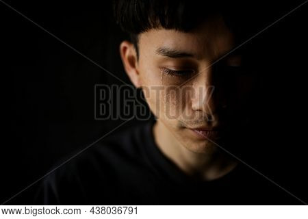 Image Of A Man Who Sheds Tears