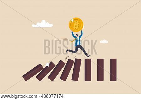 Stop Loss Or Cut Loss From Bitcoin And Cryptocurrency Collapse, Trader Technical Analysis, Escape Or