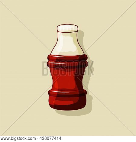 Jelly Candy. Gammy Bottle. Icon. Vector Cartoon Illustration.