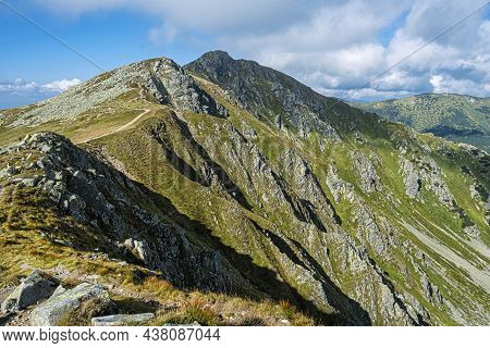 Low Tatras Mountain Scenery, Slovak Republic. Hiking Theme. Seasonal Natural Scene.