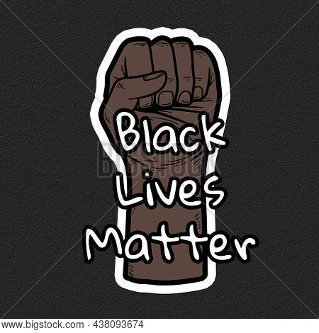 Fist Black Lives Matter movement sticker design