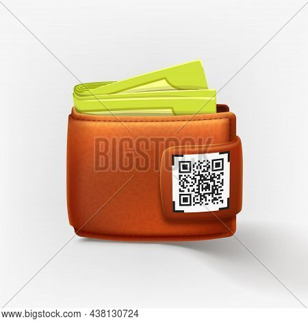 Full Digital Leather Wallet With Qr Code