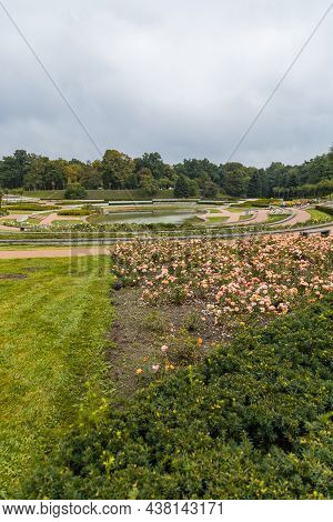 Small Lake And Rosarium In Cytadela Park At Autumn